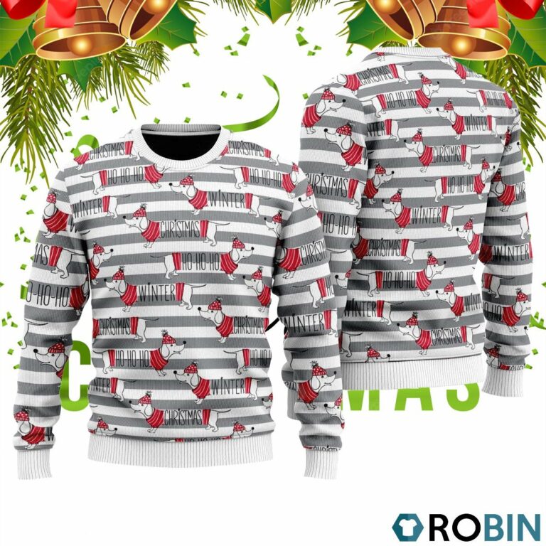Dachshund Through The Snow Ugly Christmas Sweater RB2042