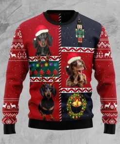 Dachshund Vintage Ugly All Over Print Ugly Sweatshirt, Sweater