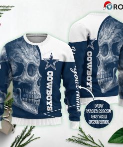 Dallas Cowboys Football Skull Ugly Xmas Sweaters SWT13 Dallas Cowboys Football Skull Ugly Xmas Sweaters SWT13