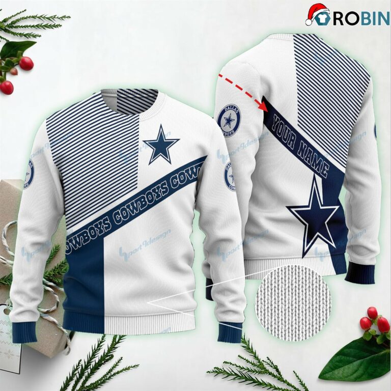 Dallas Cowboys Personalized Ugly Christmas Sweater, Sweatshirt BG17