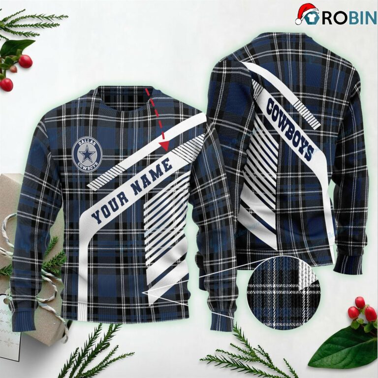 Dallas Cowboys Personalized Ugly Christmas Sweater, Sweatshirt BG12