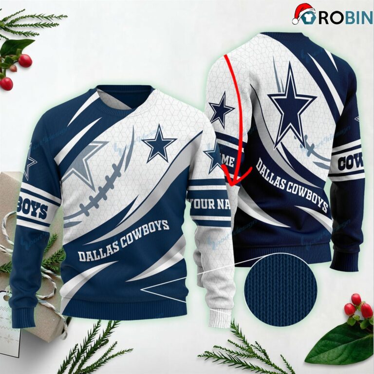 Dallas Cowboys Personalized Ugly Christmas Sweater, Sweatshirt BG07