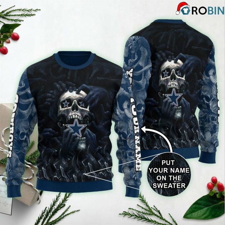 Dallas Cowboys Skull Ugly Xmas Sweaters SWT12