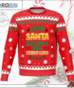 dear santa ugly christmas sweater 130 R4u9J