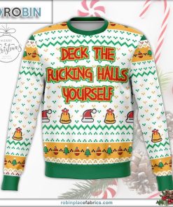 deck the halls yourself dank ugly christmas sweater 129 x2v3Z