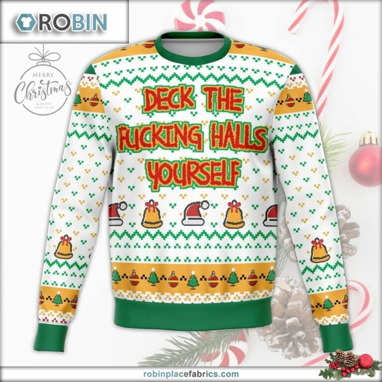 Deck The Halls Yourself Dank Ugly Christmas Sweater