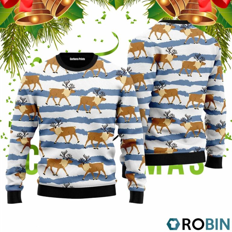 Deer Walking On The Snow Ugly Christmas Sweater RB2427