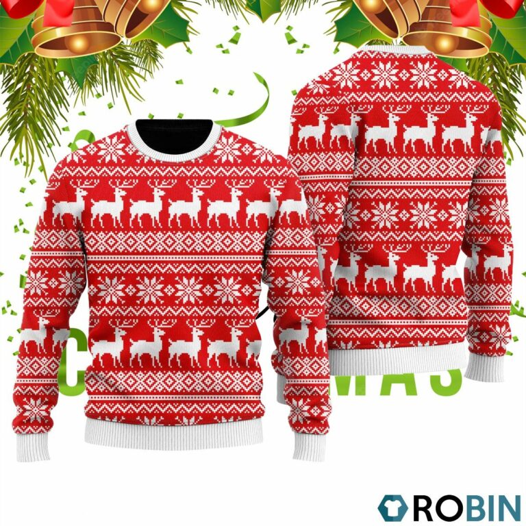 Deermas Christmas Is Lit 3D Print Ugly Christmas Sweater RB2045