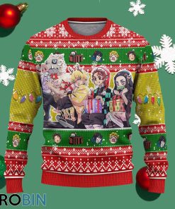 demon slayer anime ugly christmas sweater characters xmas gift 1 gjuvbk
