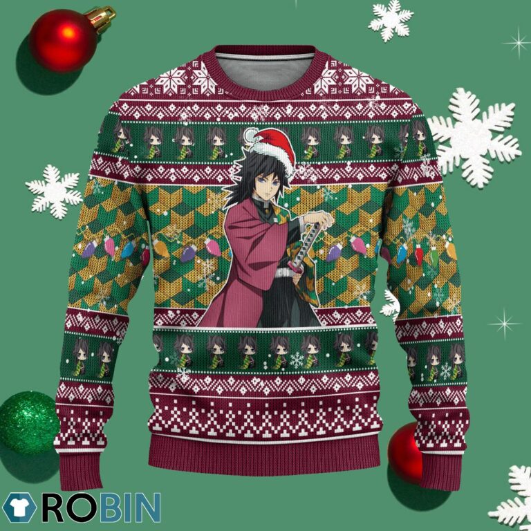 Demon Slayer Giyuu Tomioka Anime Ugly Christmas Sweater Xmas Gift