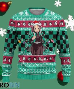 demon slayer tanjiro kamado anime ugly christmas sweater xmas gift 1 cxpzag