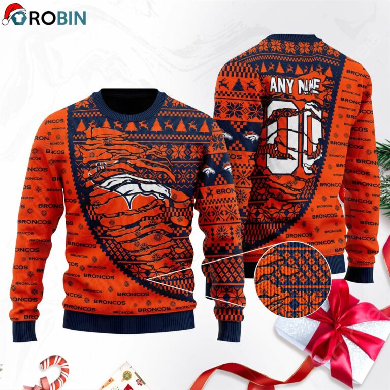 Denver Broncos Football Ugly Christmas Sweater, Sweatshirt SWT124
