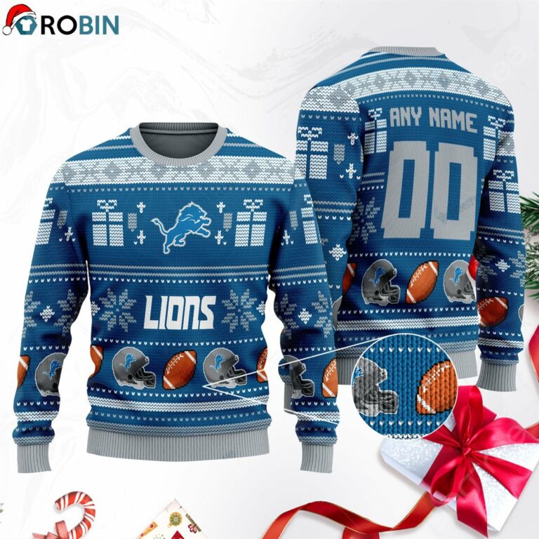 Detroit Lions Ugly Christmas Sweater, Sweatshirt SWT203