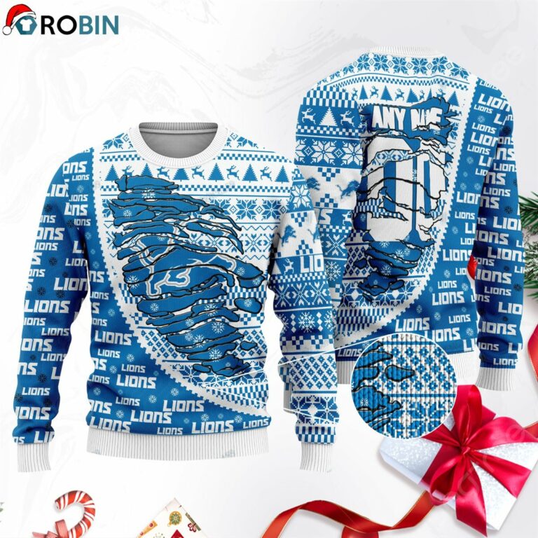 Detroit Lions Ugly Christmas Sweater, Sweatshirt SWT126