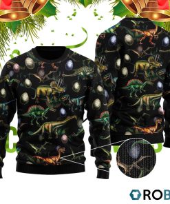Dinosaurs Christmas Party 3D Print Ugly Christmas Sweater RB2049