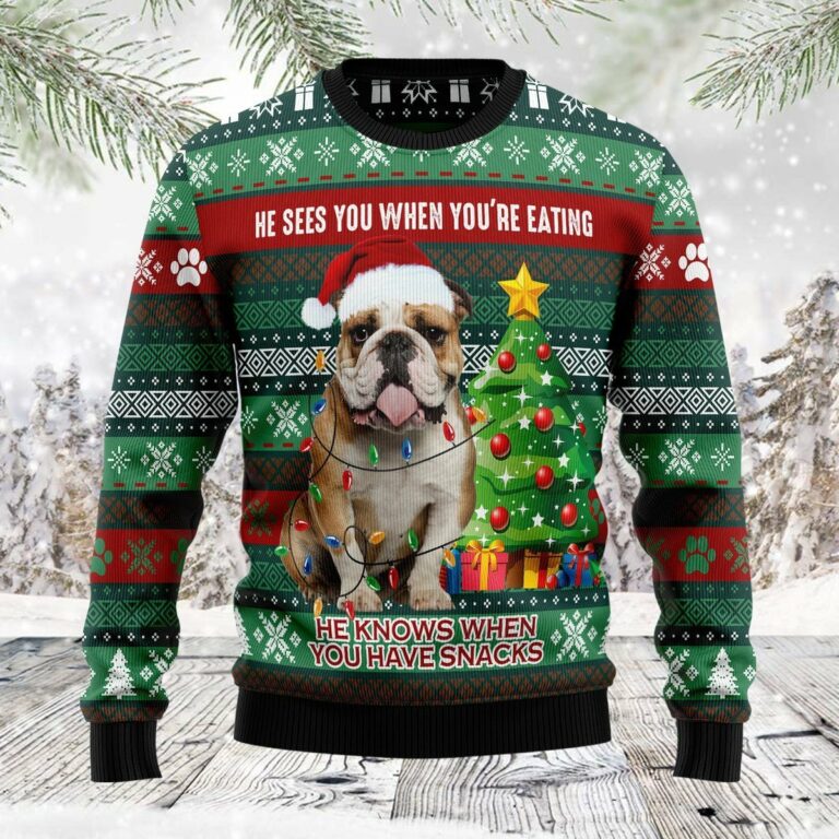 Dog All Over Print Ugly Sweatshirt, Sweater
