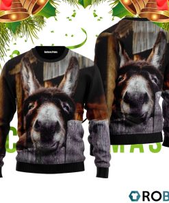 Donkey 3D Print Ugly Christmas Sweater SU4003
