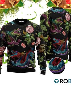 Dragons Flower Ugly Christmas Sweater RB4085