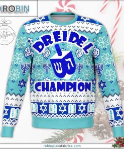 dreidel champ funny ugly christmas sweater 127 6AKdg