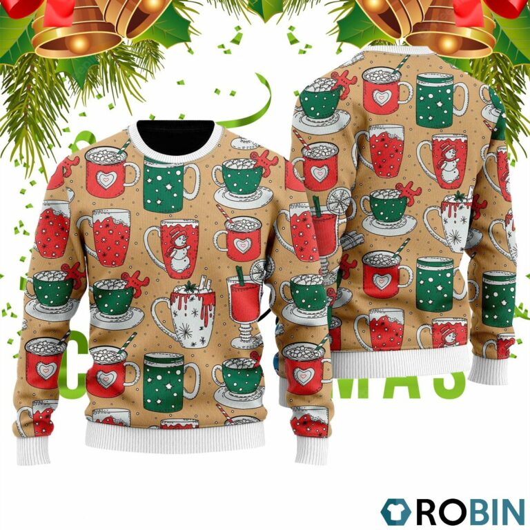 Eat Drink Be Tacky Holiday 3D Print Ugly Christmas Sweater RB2043