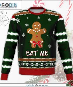 eat me gingerbread funny ugly christmas sweater 126 cvjFc