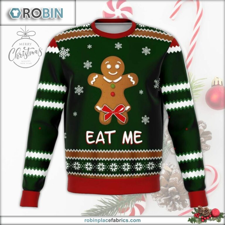 Eat Me Gingerbread Funny Ugly Christmas Sweater