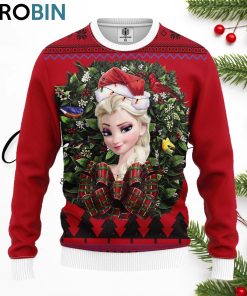 Elsa Frozen Princess Noel Merry Christmas Ugly Christmas Sweater
