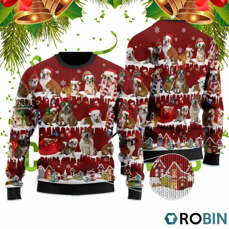 Enghlish Bulldog Ugly Christmas Sweater RB4054