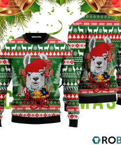 Fa La La La Llama Merry Christmas 3D Print Ugly Christmas Sweater RB4244 Fa La La La Llama Merry Christmas 3D Print Ugly Christmas Sweater RB4244
