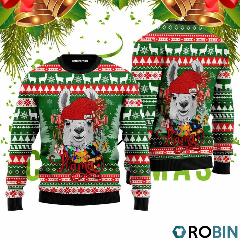 Fa La La La Llama Merry Christmas 3D Print Ugly Christmas Sweater RB4244