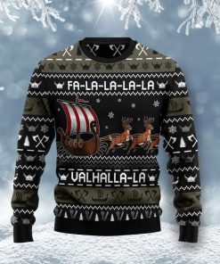 Fa-la-la-valhalla Viking Christmas Ugly Sweatshirt, Sweater