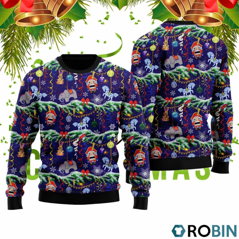 Fairy Nutcracker Christmas Toys Pattern Ugly Christmas Sweater RB2424