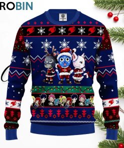 fairy tail anime christmas sweater blue 1 qcdjde