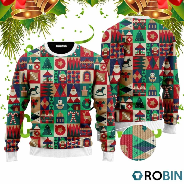 Fancy Xmas Holiday Ugly Christmas Sweater RB2002