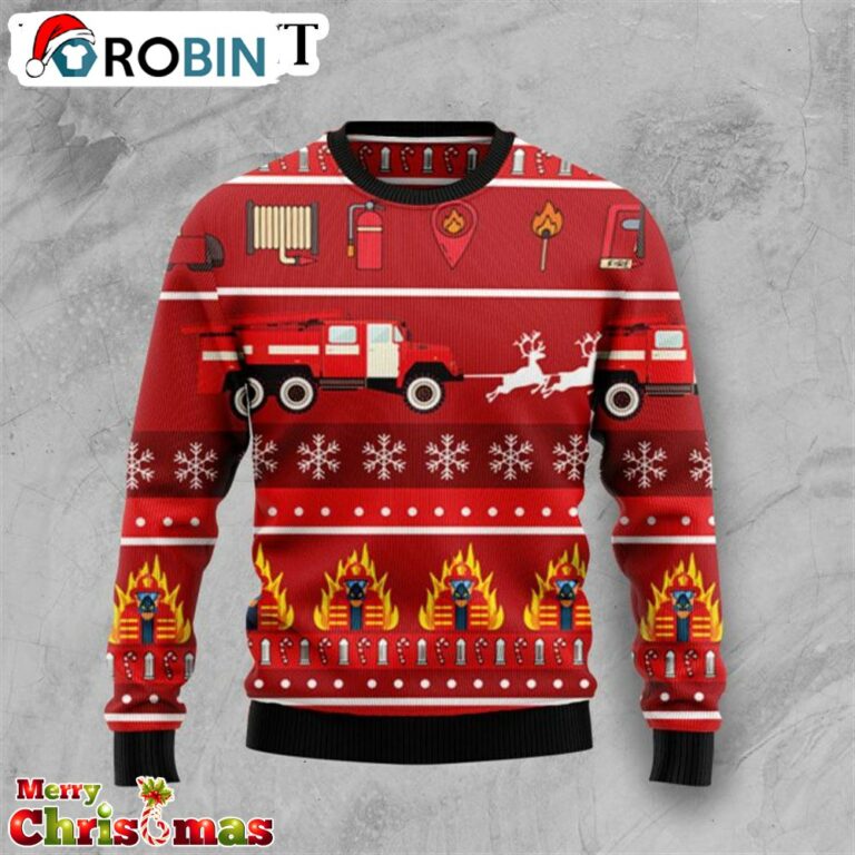 FIREFIGHTER CHRISTMAS SWEATER – Best Xmas Gift