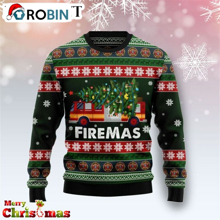 Firefighter Firemas Ugly Christmas Sweater – Best Xmas Gift