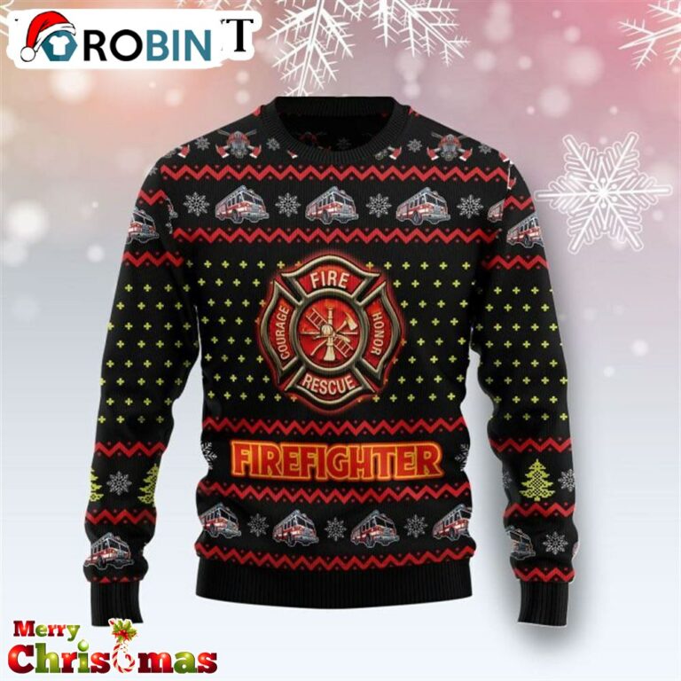 Firefighter Lover Ugly Christmas Sweater – Best Xmas Gift