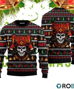 Firefighter Man 3D Print Ugly Christmas Sweater RB4908