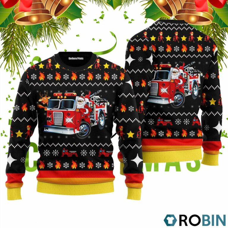 Fireman Firefighter Firemas Ugly Christmas Sweater RB4705