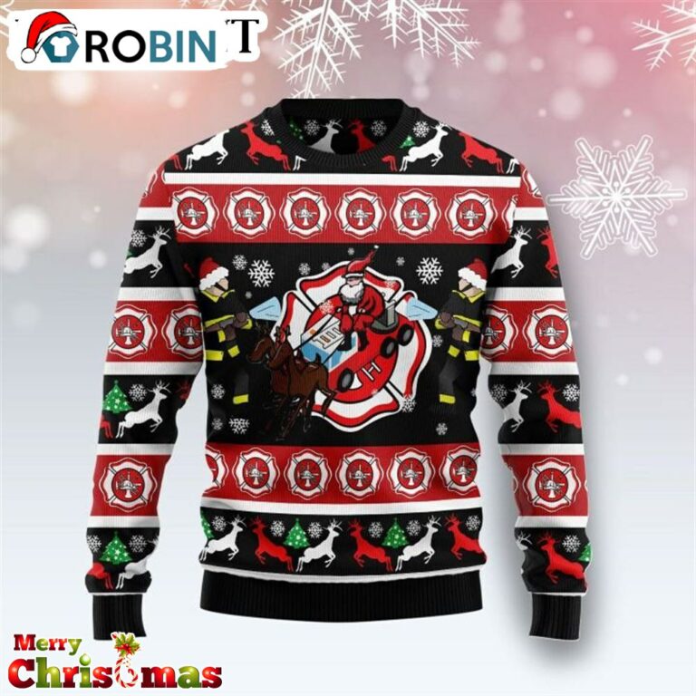 Fireman Firefighter Ugly Christmas Sweater – Best Xmas Gift