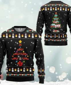 Firetruck Christmas Tree Ugly Christmas Sweater RB3245