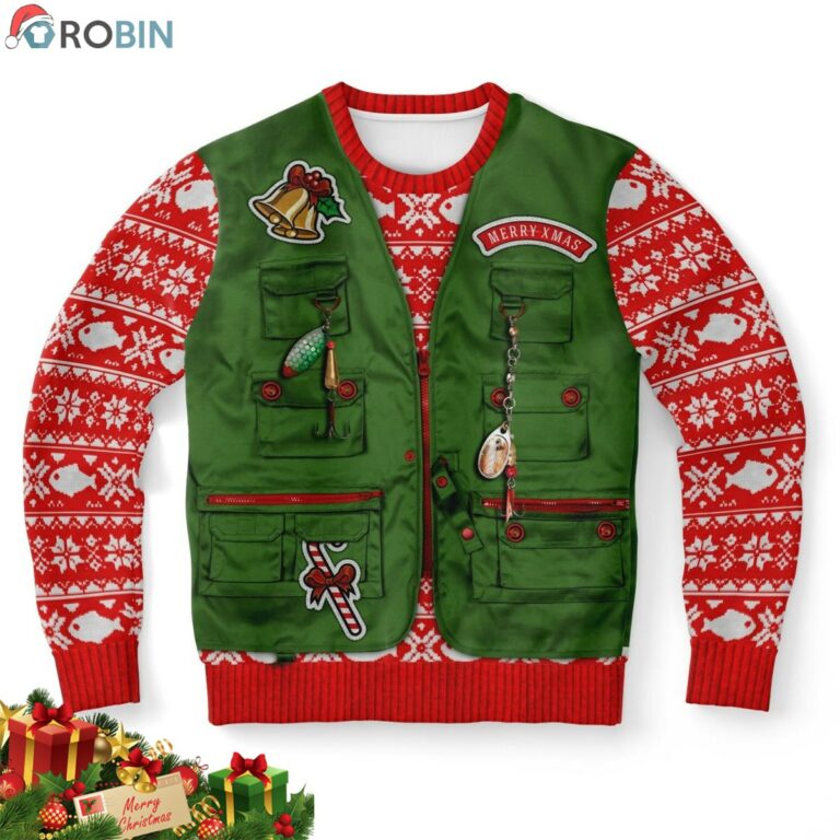 Fishman Custome Ugly Christmas Sweatshirt, Sweater