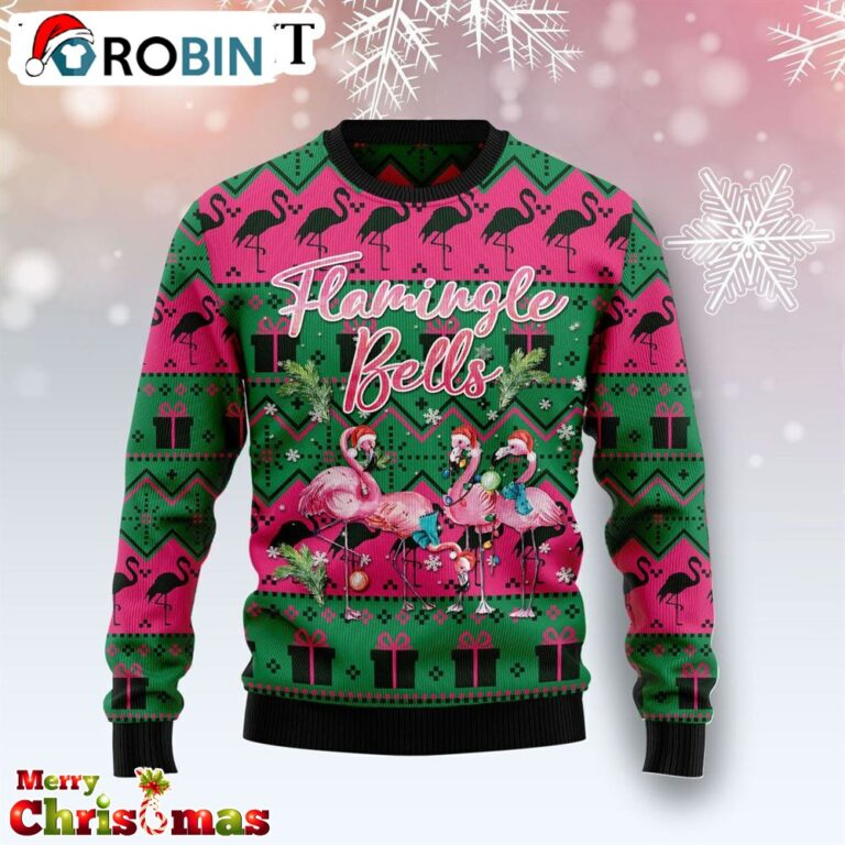 Flamingle Bells Ugly Christmas Sweater – Best Xmas Gift