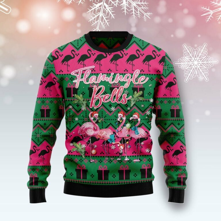 Flamingle Bells Ugly Sweatshirt, Sweater