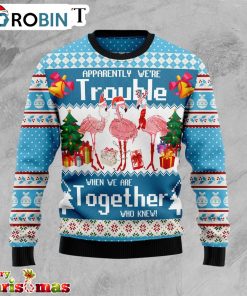 Flamingo Christmas Pattern Ugly Christmas Sweater – Best Xmas Gift