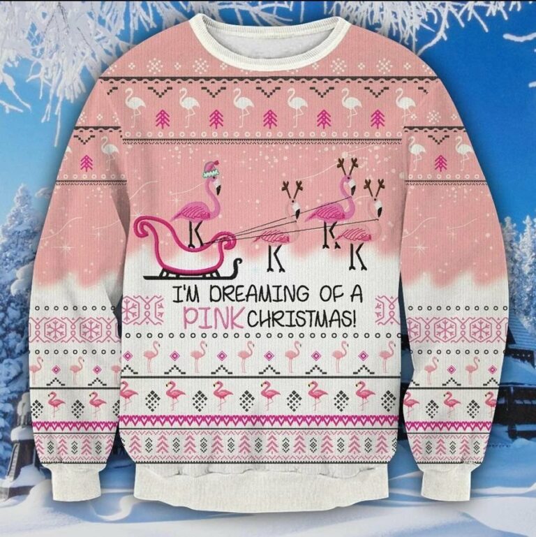Flamingo Dream 3D Print Ugly Christmas Sweater RB4927