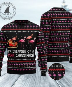 flamingo im dreaming of a pink christmas ugly sweatshirt sweater 3 ejenw4
