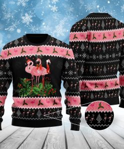 Flamingo Jingle Bell Tropical Ugly Sweatshirt, Sweater