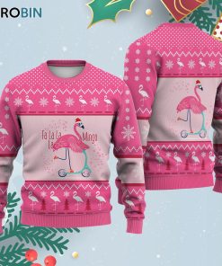Flamingo Lalala Christmas Ugly Christmas Sweatshirt – Sweater