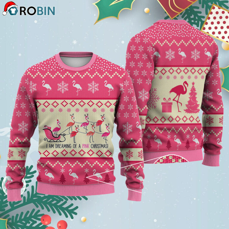 Flamingo Reindeer Ugly Christmas Sweatshirt – Sweater
